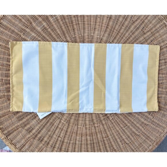 NEW Serena & Lily Perennials Awning Stripe Pillow Cover (14”x30”)-Yellow - Picture 1 of 2